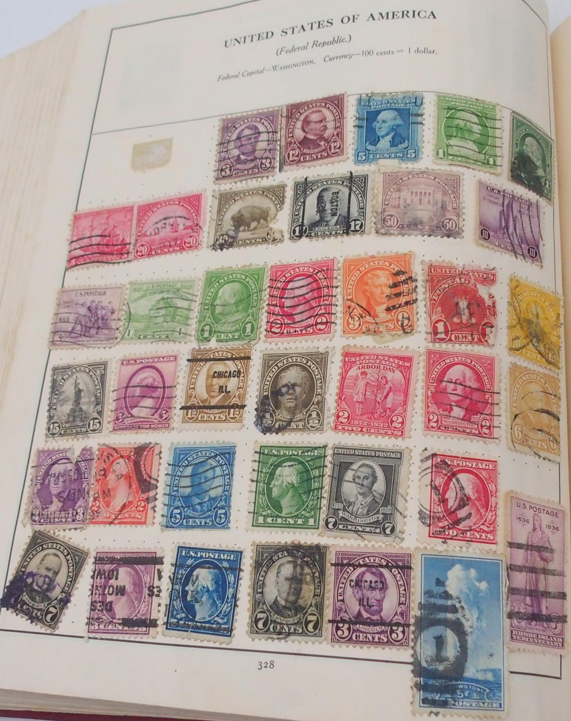 The Century Stamp Album containing worldwide stamps together with hinged on sheets  good early - Image 7 of 7