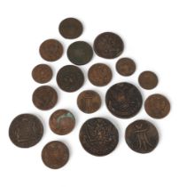 RUSSIAN EMPIRE a lot comprising Russian coins various denominations dating from 1725 (17)