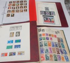 A Stanley Gibbons Swift Sure album with worldwide stamps together with a quantity of loose stamps,
