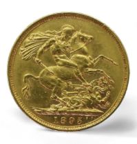 Victoria (1837-1901) 1 Sovereign 1895 Obverse the bust of Queen Victoria facing left : VICTORIA D:G: