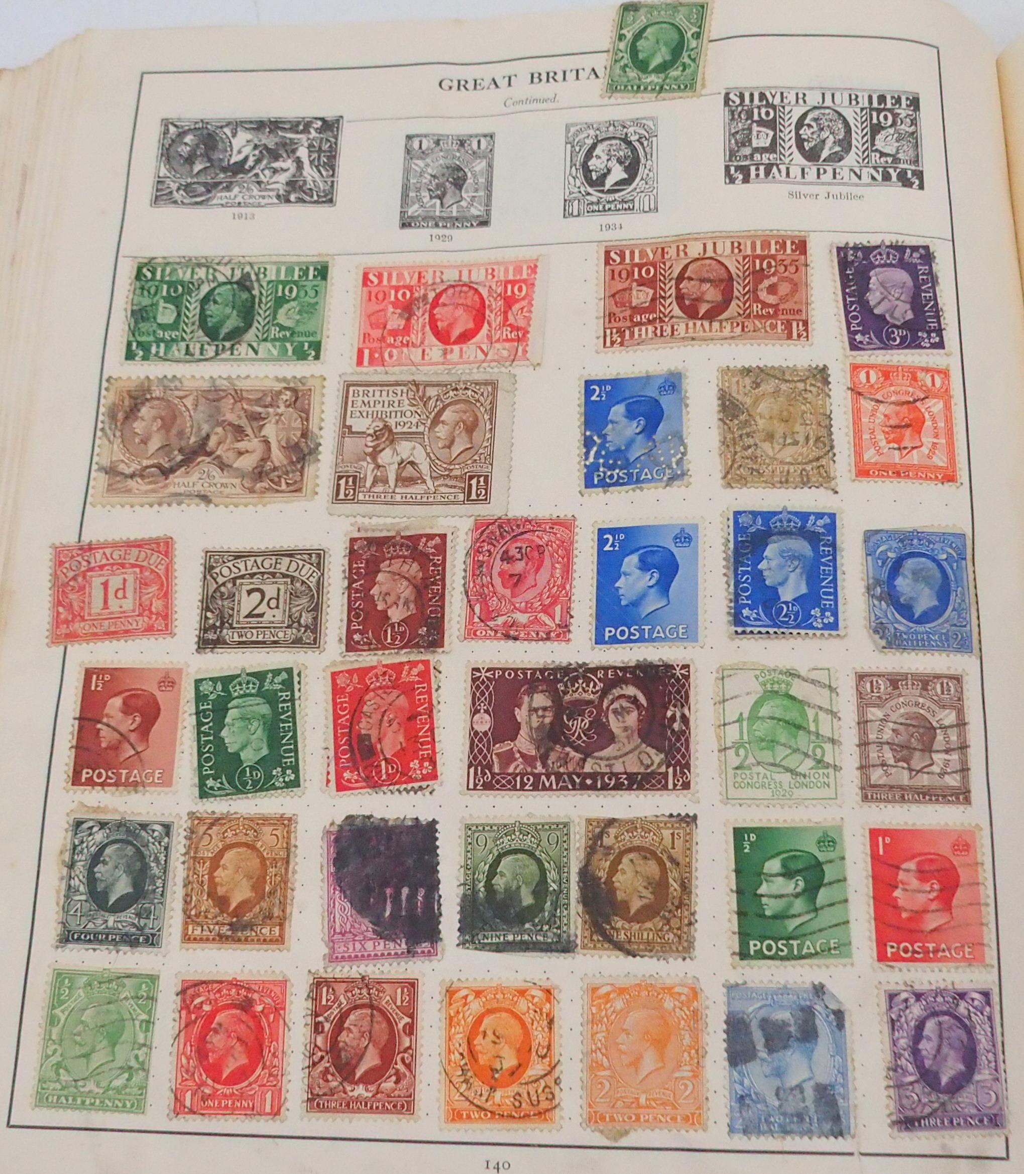 The Century Stamp Album containing worldwide stamps together with hinged on sheets  good early - Image 6 of 7