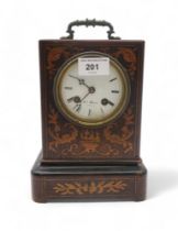 Marr of Paris Edwardian inlaid mantle clock Condition Report:Available upon request