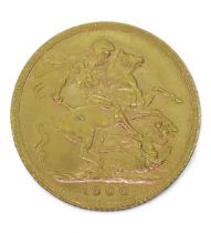 EDWARD VII (1901-1910) 1 Sovereign 1906 Obverse portrait of King Edward VII facing right legend