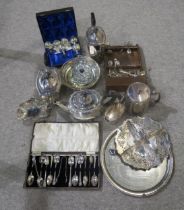 A collection of silver and EPNS including a Robert Allison spoon, Edinburgh, the finial modelled