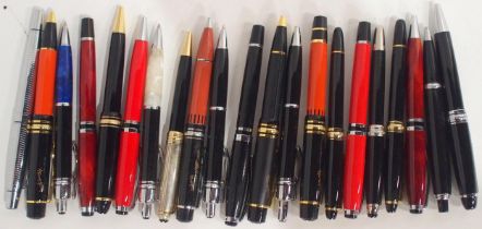 A collection of Mont Blanc ballpoint pens, including Hemingway examples Condition