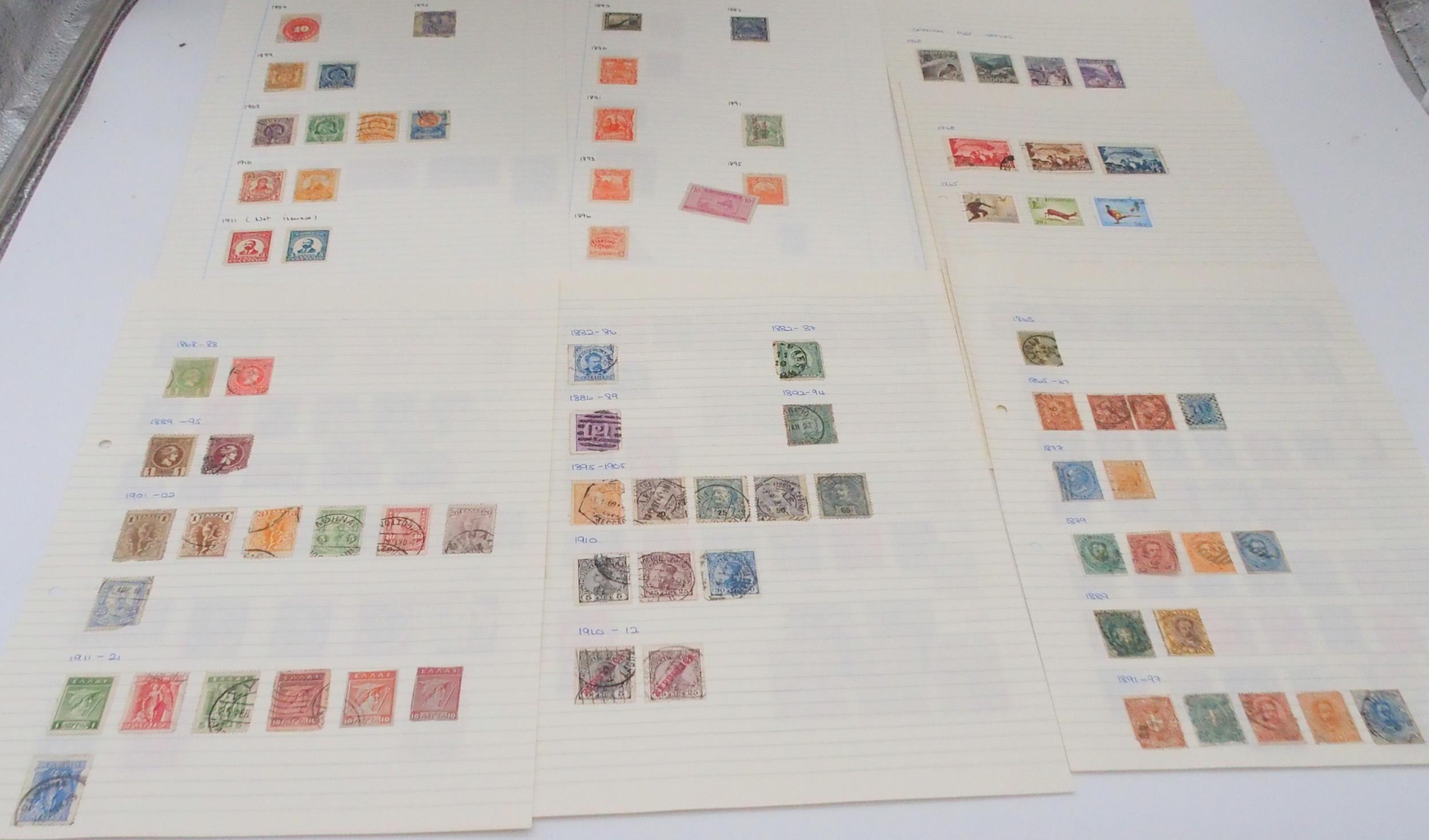 The Century Stamp Album containing worldwide stamps together with hinged on sheets  good early