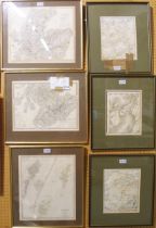 Society for the diffusion of useful knowledge C1860, Scotland I,II,III Three framed maps of