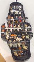 A collection of original Star Wars action figures, dated variously 1977 to early-1980s, contained in