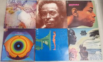 VINYL RECORDS a box of jazz, folk and orchestral LP records with Alan Stivell, The Quintet, Miles