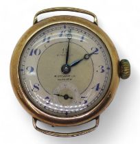 A 9ct gold vintage Omega watch retailed by R. Stewart, Glasgow, together with a Omega certificate,