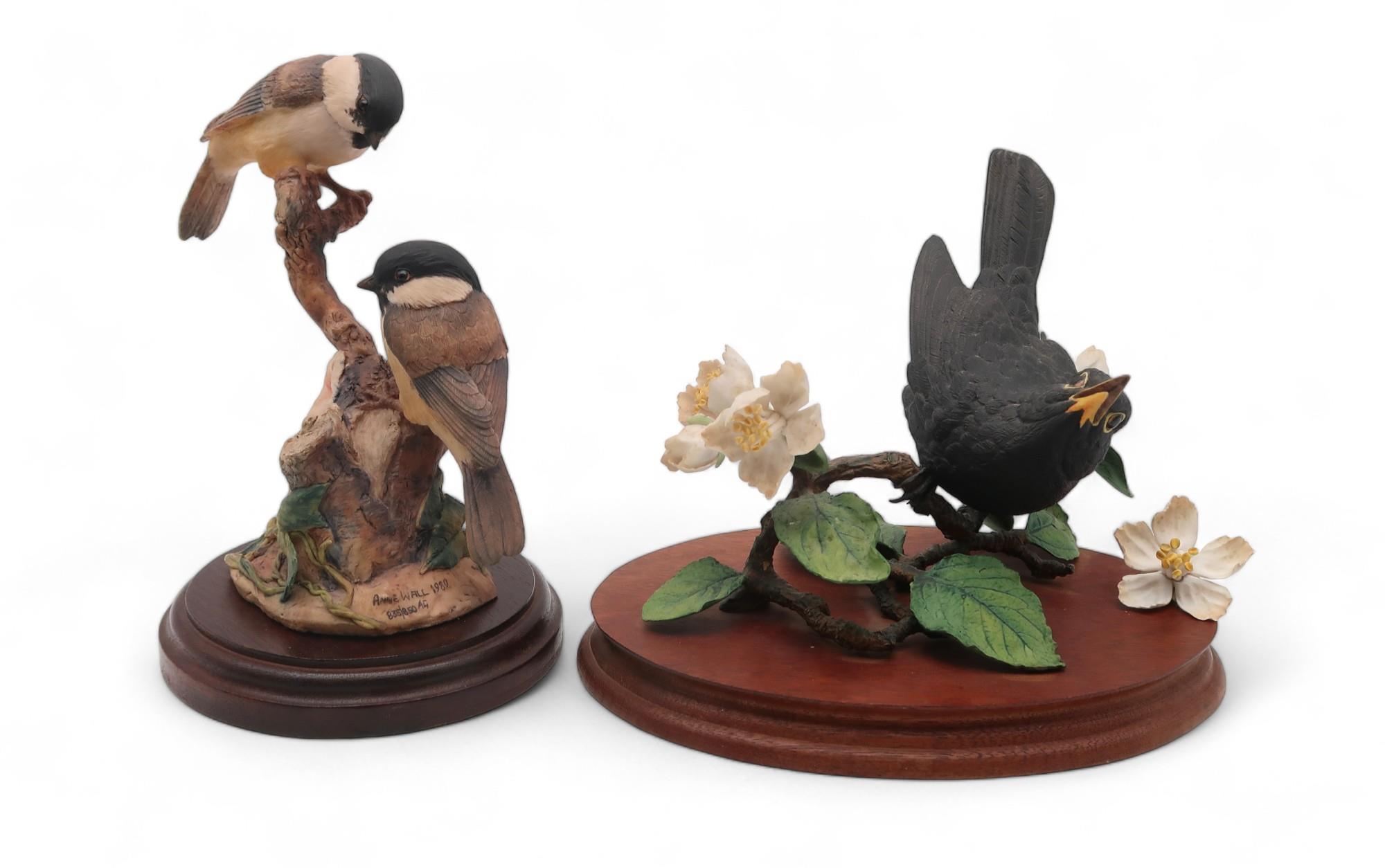 A group of Border Fine Arts bird groups including two limited edition figures, Blackbird by David - Image 3 of 5