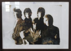 THE ROLLING STONES - group shot by Gered Mankowitz at Masons Yard, London, multicolour silkscreen