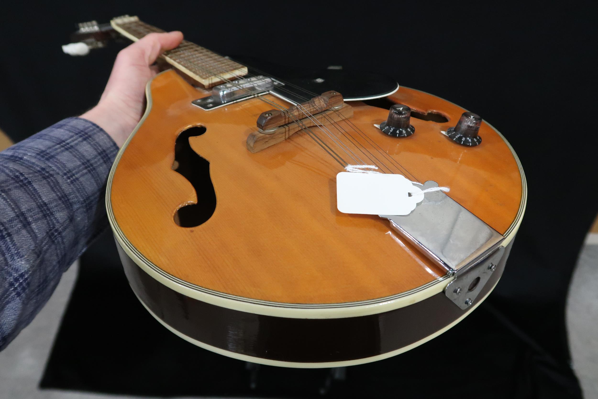 COLUMBUS a vintage 1960's Columbus electro acoustic archtop mandolin 20 frets. This Instrument is - Image 7 of 7