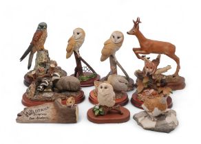 A group of Wildtrack and other models including Barn Owls, Badgers, mice etc Condition Report: