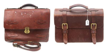 An Officer's Briefcase by Mackenzie Leather of Edinburgh, with another similar by McRostie of