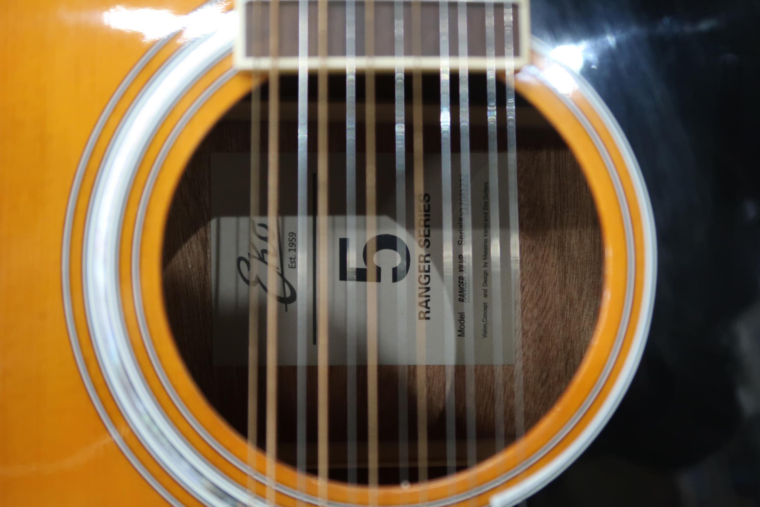 A Echo Ranger 12 string acoustic guitar model XII VR in sunburst, 20 frets serial number Y17081272 - Image 6 of 22