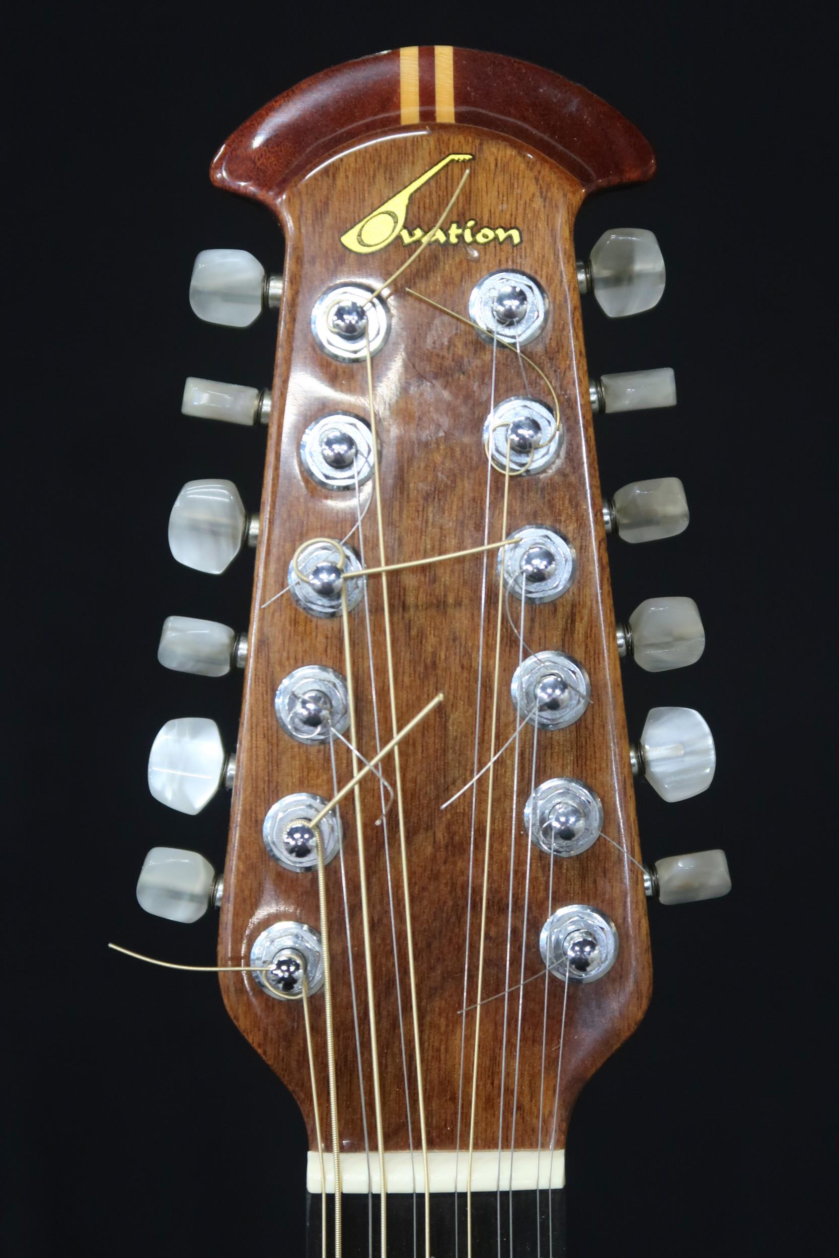 An Ovation 12 string acoustic guitar, model 1155, serial number 307217 this 20 fret guitar comes - Image 5 of 20