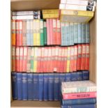 A boxed lot of hardback books to include assorted Dickens novels and a collection of "the everyman's