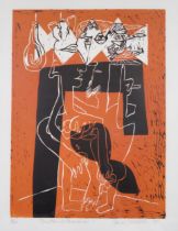 IAN MCCULLOCH (SCOTTISH b.1935)  THE RETURN OF AGAMEMNON  Linocut, signed lower right, dated (19)95,