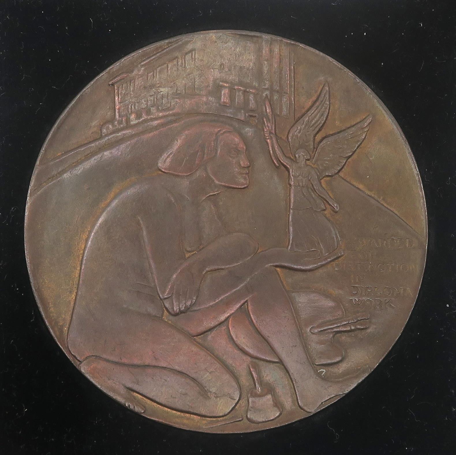 Glasgow School of Art A cased Newberry Medal awarded to Mary Campbell Mackie, June 1943 - Image 3 of 3