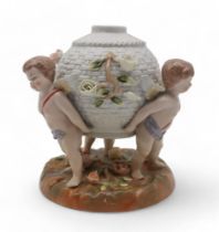 A Meissen style cherub vase Condition Report:Available upon request