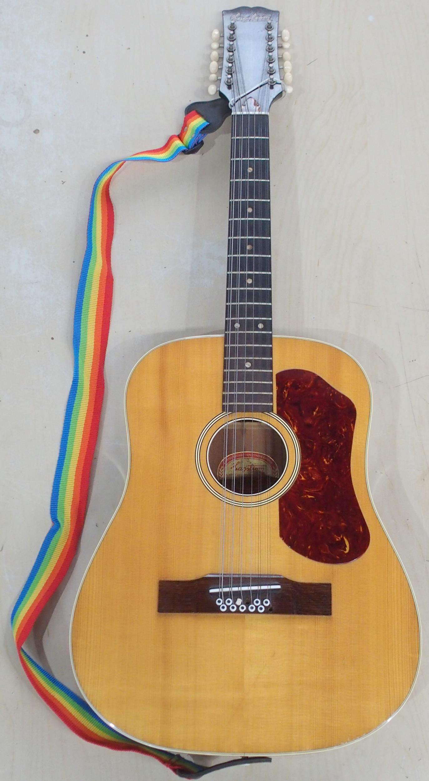 HAGSTROM a vintage 1960's twelve string acoustic guitar by Hagstrom Sweden serial number 76232, 18
