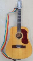 HAGSTROM a vintage 1960's twelve string acoustic guitar by Hagstrom Sweden serial number 76232, 18