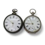 A silver pair cased pocket watch with Birmingham hallmarks to both case and watch for 1845, together