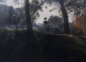 DARRYL MACKIE (SCOTTISH 20th CENTURY)  KELVINGROVE PARK  Watercolour, signed lower right, 51 x