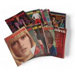 Salut Les Copains a lot of 17 French 1960/1970's youth culture magazines with articles on Woodstock,