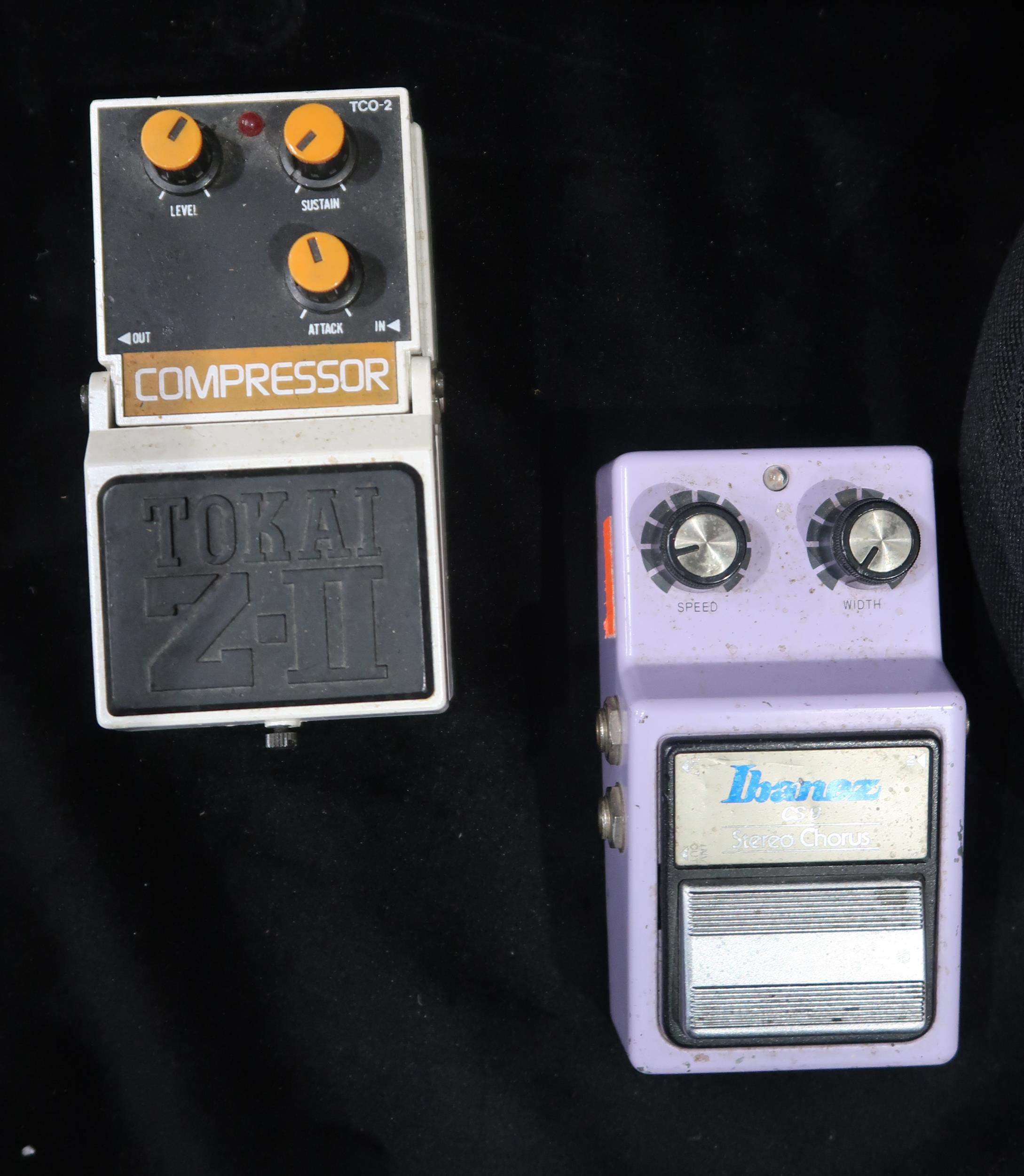 A lot of guitar effects pedals with a vintage Ibanez CS 9 stereo chorus, Tokai Z-11 compressor and a - Image 2 of 3