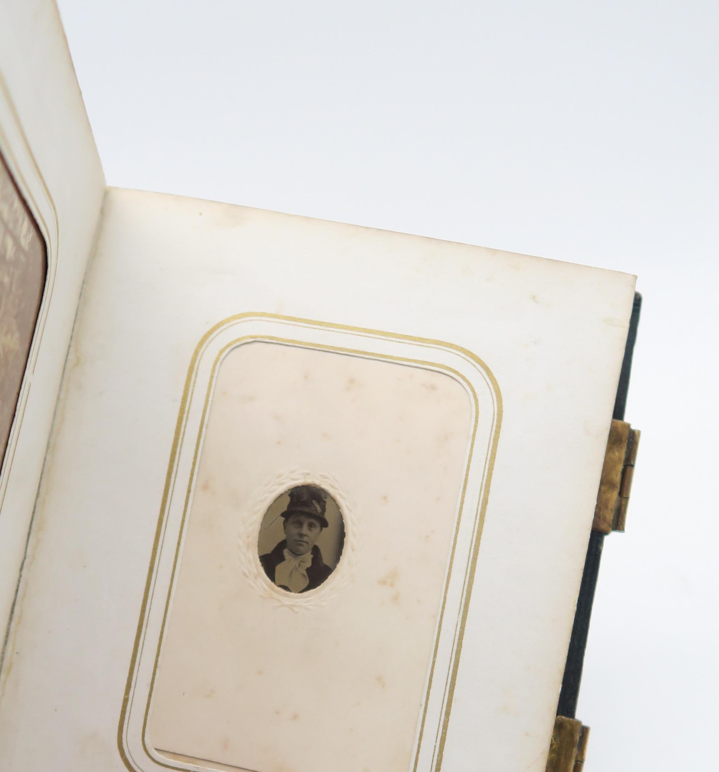 A Victorian leatherbound photograph album containing portraits of the family of Ralph Wardlaw. - Image 2 of 6