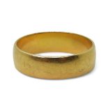 A 22ct gold wedding ring, size R, weight 5.6gms Condition Report:Available upon request