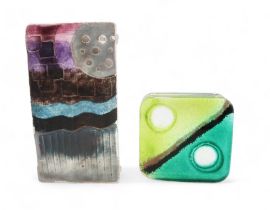 A limited edition Caithness glass sculpture 'Tranquil Sea' by Sarah Peterson, 41/100, 24 x 12cm, and