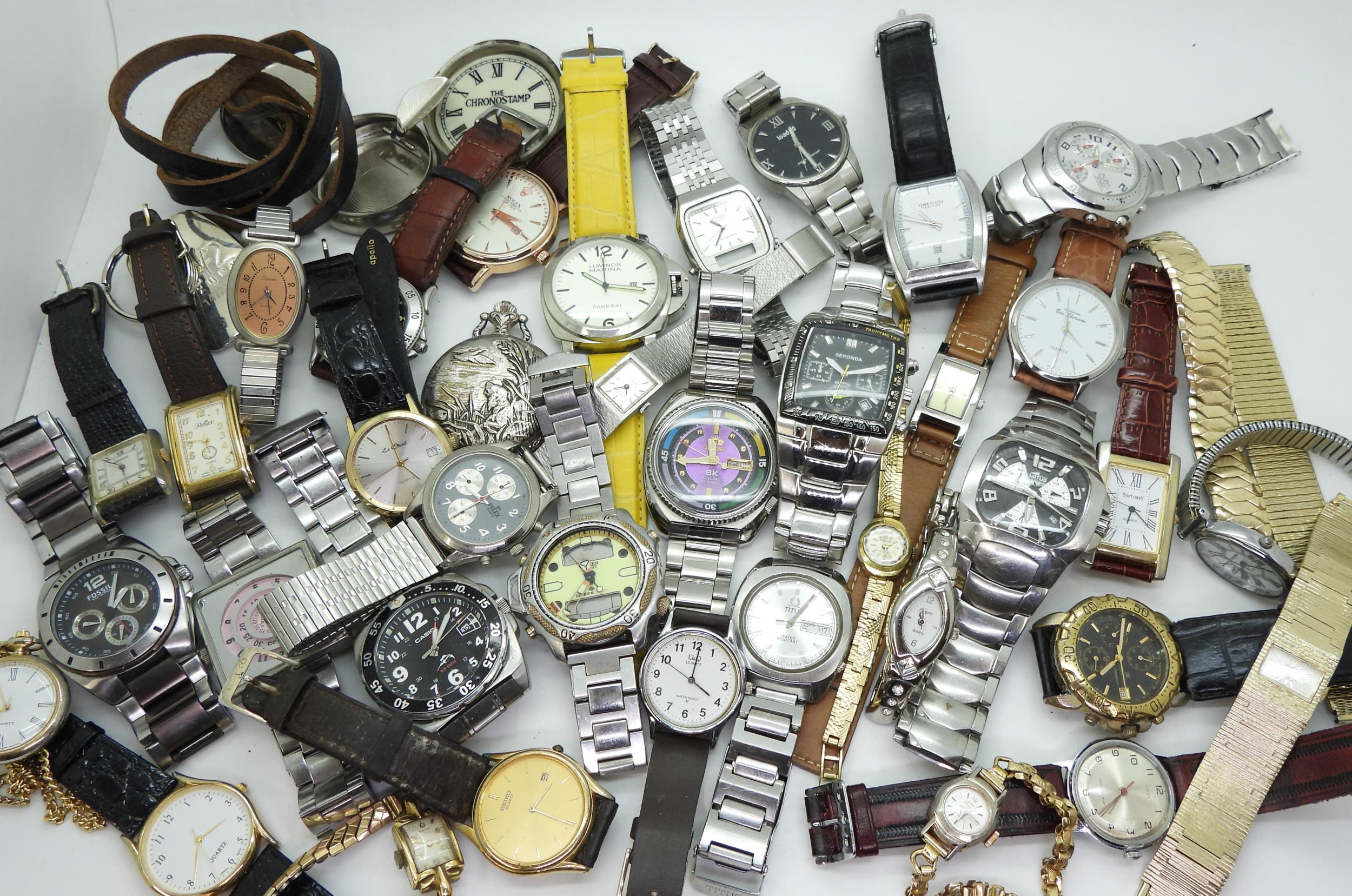A collection of fashion watches to include, Orient, Sekonda, Casio, Timex, Seiko, and replicas - Image 2 of 6