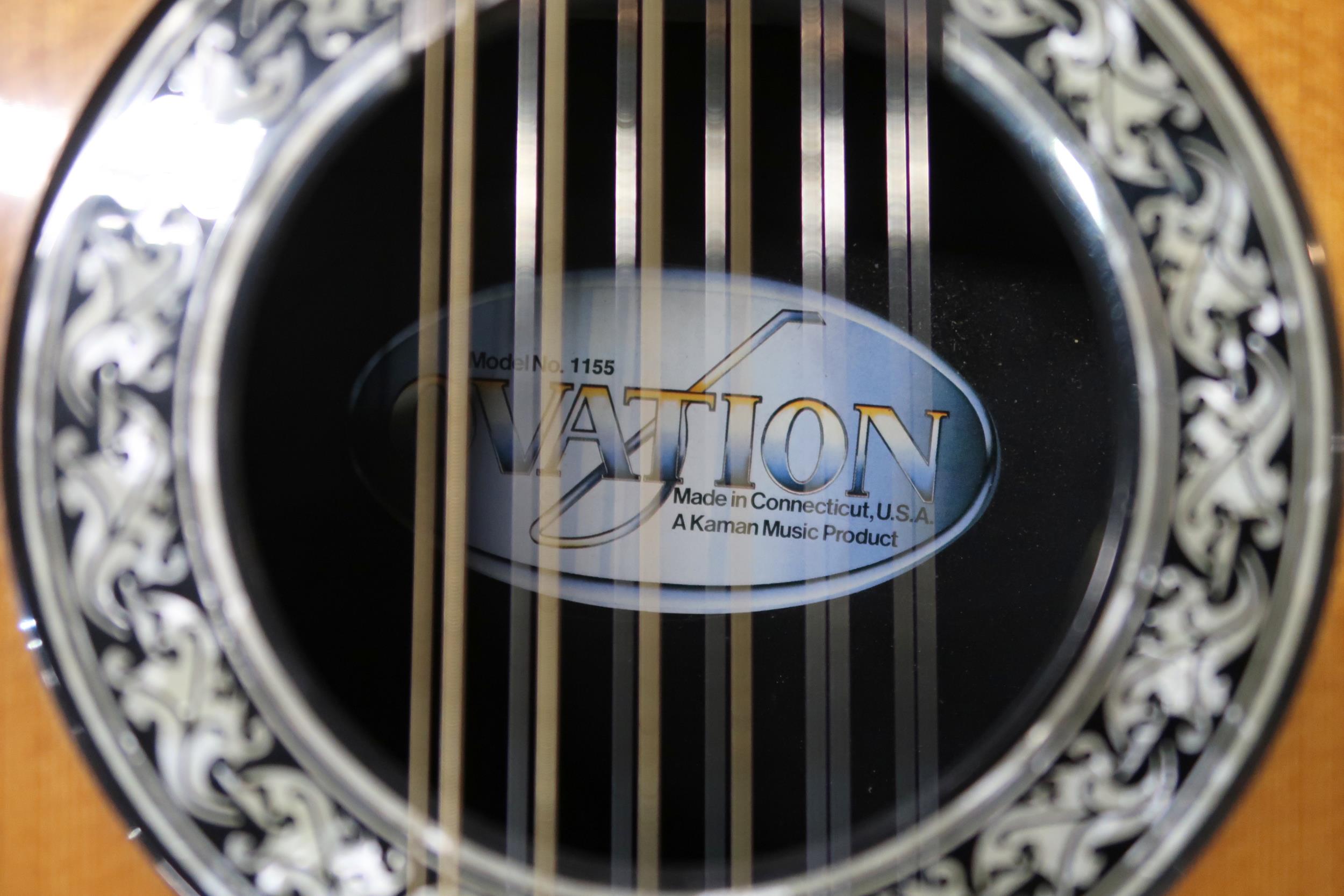 An Ovation 12 string acoustic guitar, model 1155, serial number 307217 this 20 fret guitar comes - Image 4 of 20