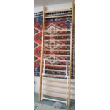 A 20th century Swedish Artimex gymnasium wall bars/ladder with adjustable pull up bar, 276cm high