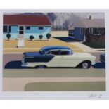 JESSICA BRILLI (AMERICAN b.1977)  50's CAR  Print multiple, signed lower right, numbered 13/20, 34 x