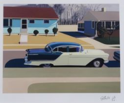 JESSICA BRILLI (AMERICAN b.1977)  50's CAR  Print multiple, signed lower right, numbered 13/20, 34 x