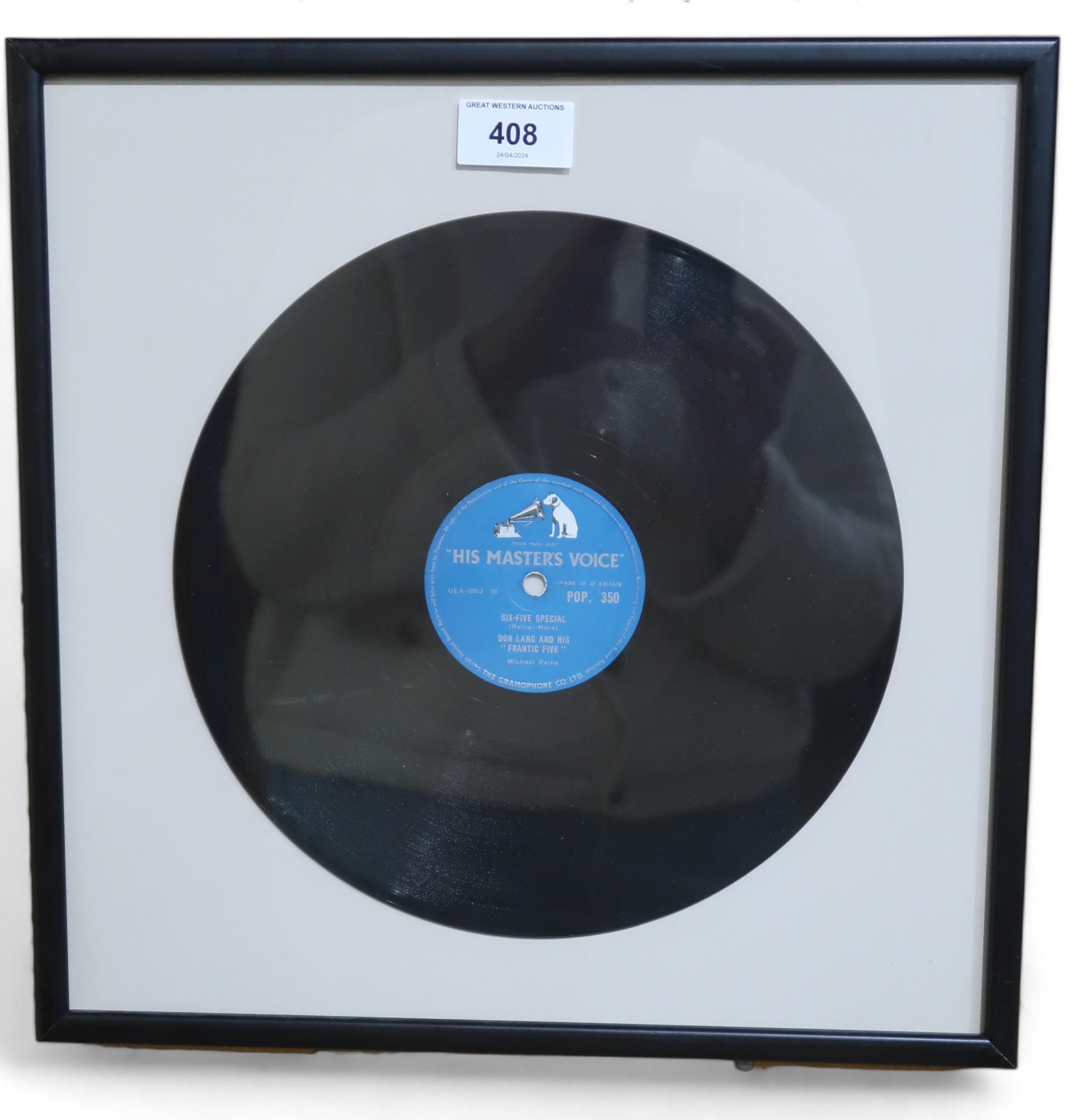 A lot of five professionally framed 78 R.P.M records with Elvis - All Shook UP, Buddy Holly - - Image 6 of 6