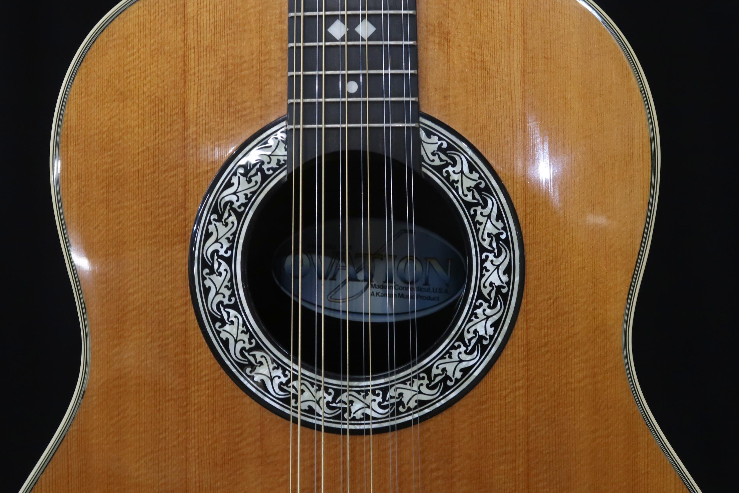 An Ovation 12 string acoustic guitar, model 1155, serial number 307217 this 20 fret guitar comes - Image 3 of 20