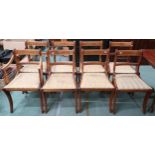 A set of eight 20th century reproduction sabre legged dining chairs (8) Condition Report:Available