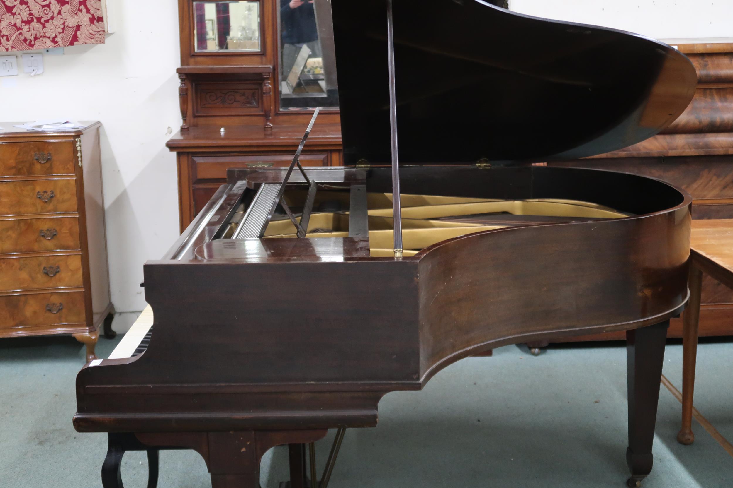 A Victorian mahogany case George Rogers & Sons, London baby grand piano, serial number 48855 and - Image 6 of 7