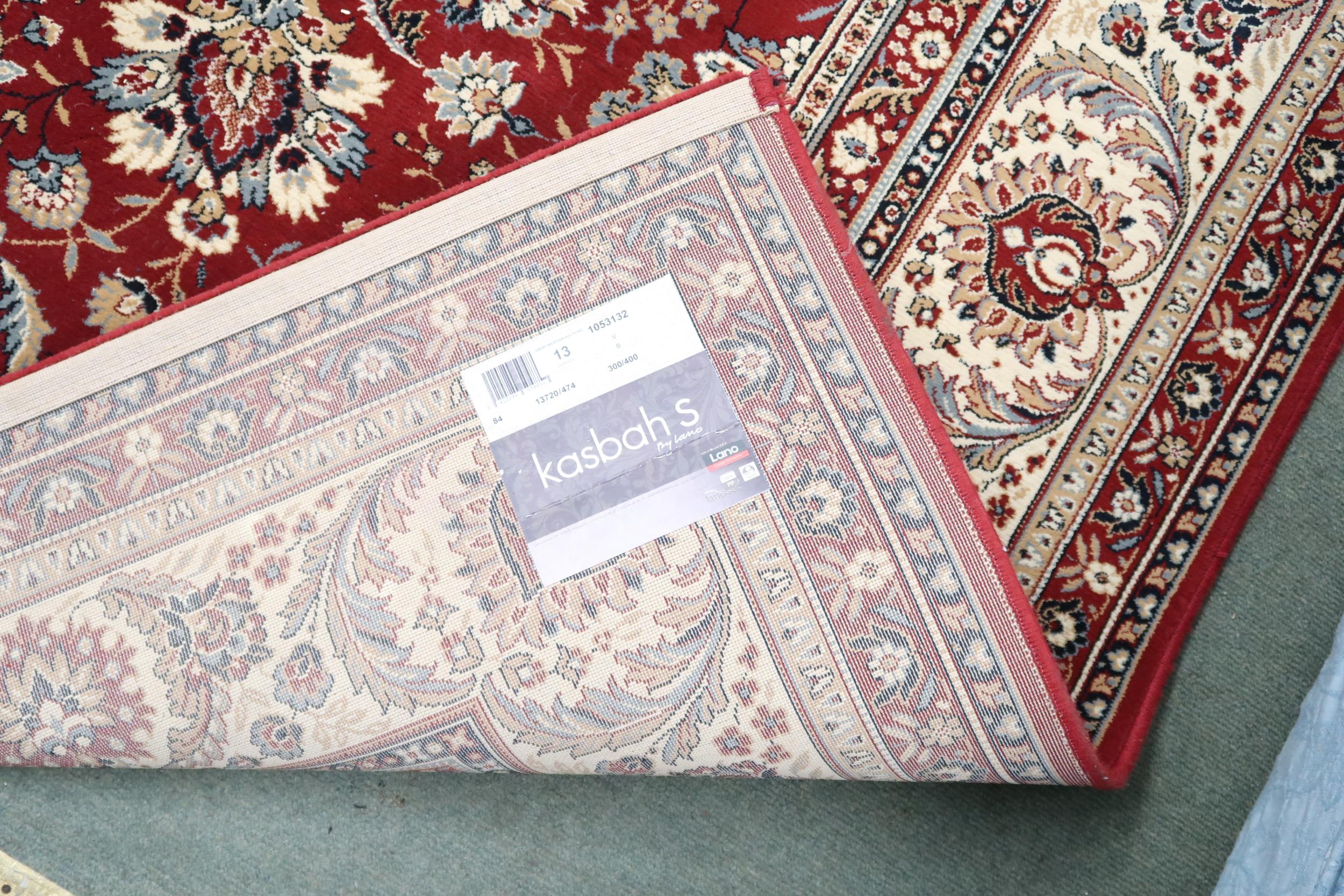 A contemporary Kasbahs by Lano red ground Zeigler style rug with floral/foliate patterned ground - Image 3 of 5