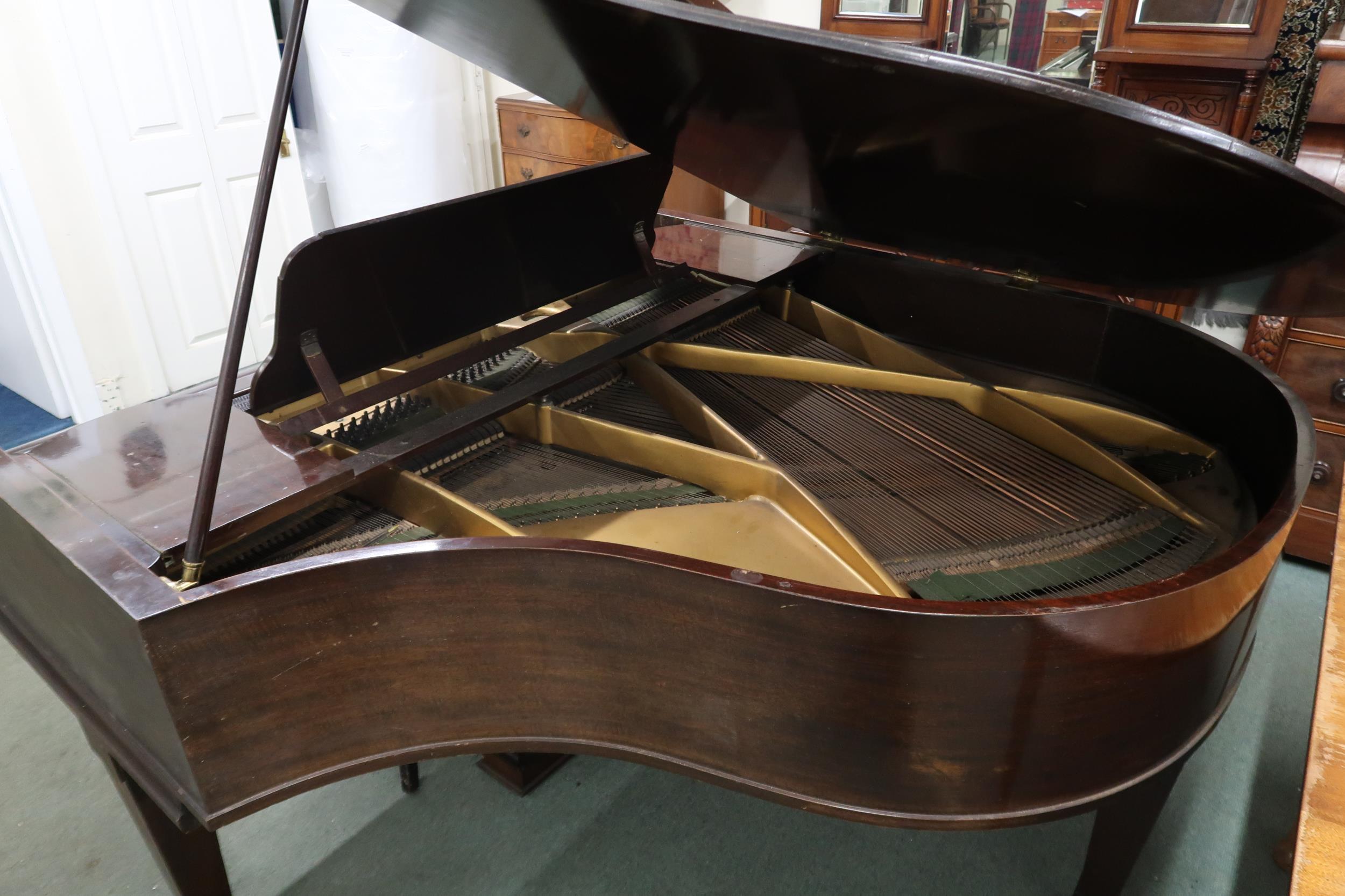 A Victorian mahogany case George Rogers & Sons, London baby grand piano, serial number 48855 and - Image 5 of 7