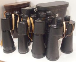 Hilkinson Saturn 30x80 and Solus 20x70 field binoculars, Beck Kassel CBC 22x80 binoculars and one