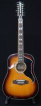 A Echo Ranger 12 string acoustic guitar model XII VR in sunburst, 20 frets serial number Y17081272