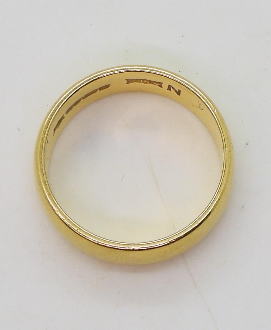 A 22ct gold wedding ring, size N1/2, weight 6.9gms Condition Report:Available upon request - Image 3 of 3