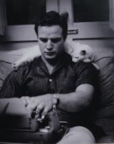 A lot comprising four framed black and white photographic prints with a young Marlon Brando, Freddie