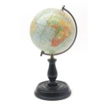 A Philip's 6" Terrestrial Globe, retailed by Pollock & Stewart of 41 Renfield Street, Glasgow,